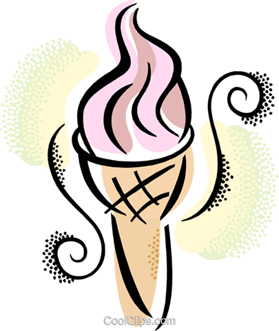 Ice Cream Cone Royalty Free Vector Clip Art Illustration - Ice Cream Cone Royalty Free Vector Clip Art Illustration (405x480)
