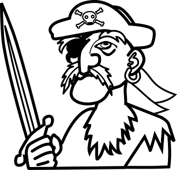 Human, Man, Mann, Pirate, Pirate, Pirate - Clipart Pirate (354x340)