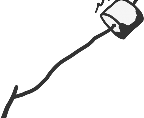 Campire Clipart Roasting Marshmallow - Marshmallow On Stick Clipart (640x480)