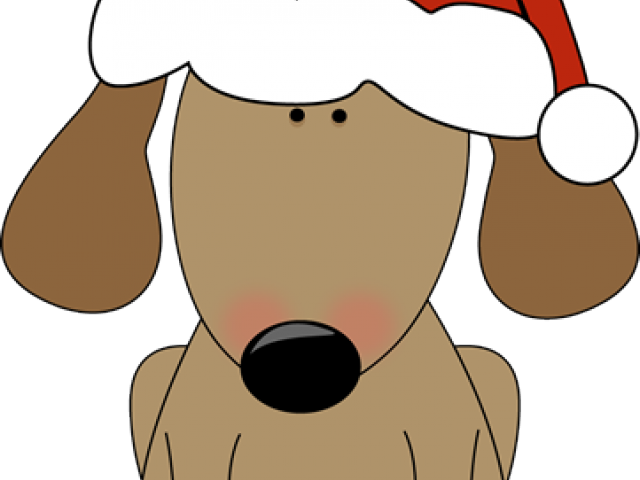 Santa Clipart Dog - Christmas Clip Art Dog (640x480)