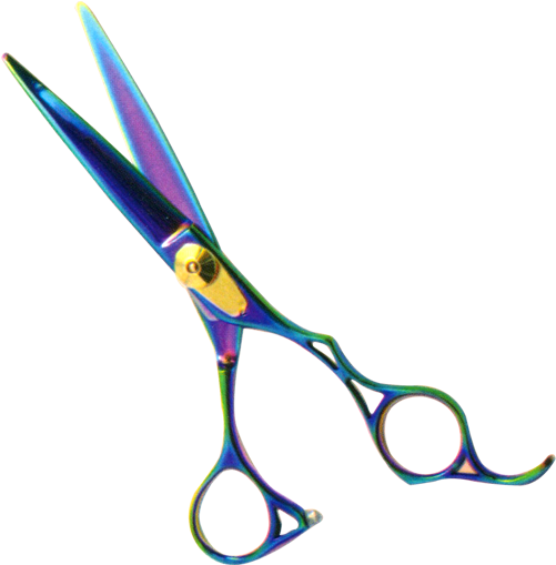 Professional Hair Cutting Scissors Infused Multicolor - Scissors (600x600)