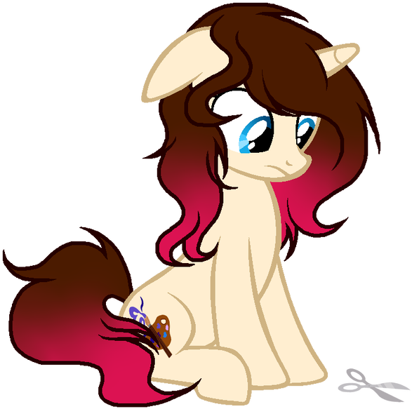 Seaswirls, Female, Mare, Oc, Pony, Safe, Scissors, - Cartoon (800x599)