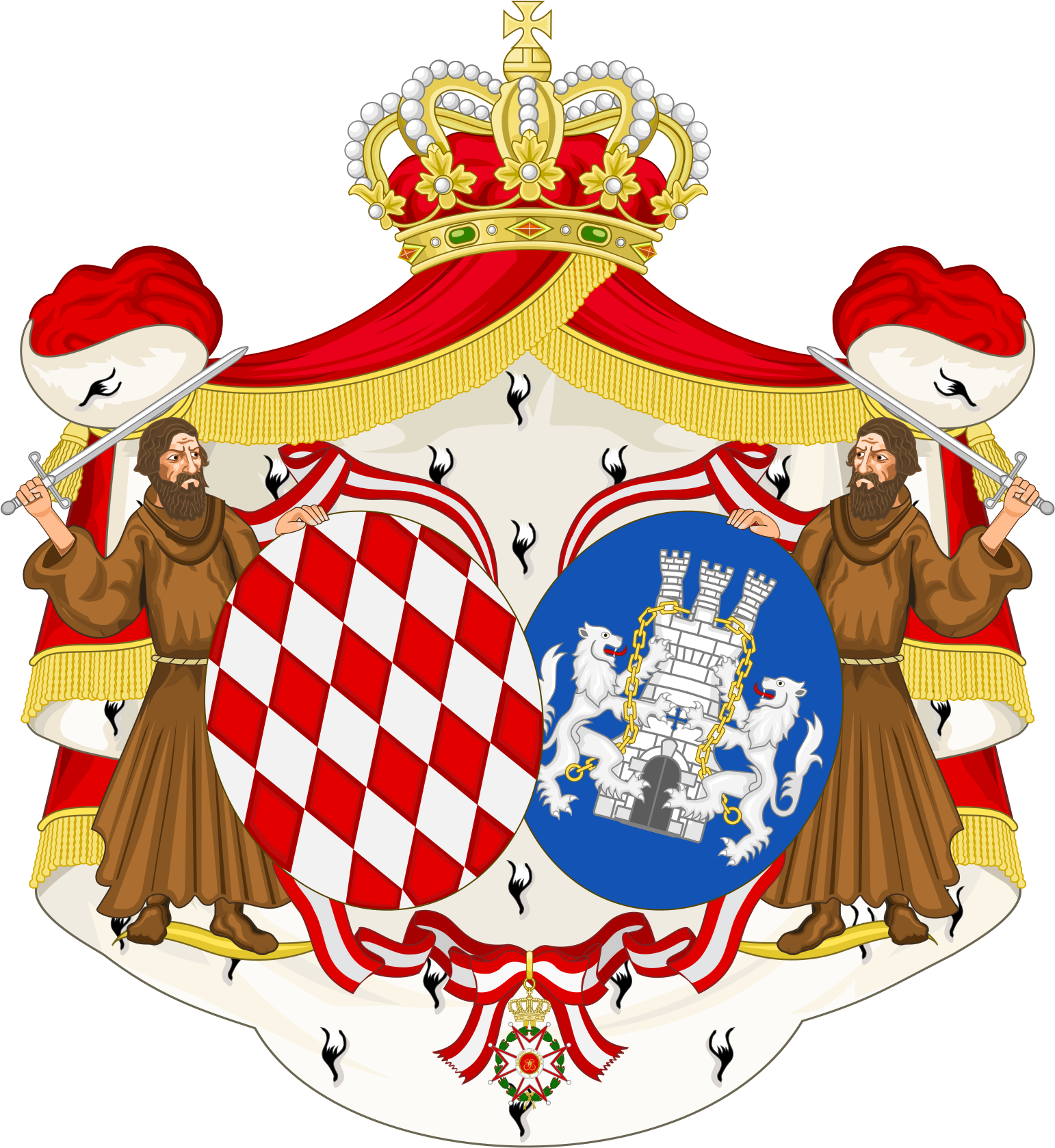 Coat Of Arms Of Grace, Princess Of Monaco - Charlene, Princess Of Monaco (1550x1688)