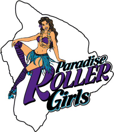 Paradise Rollergirls - Cartoon (500x500)