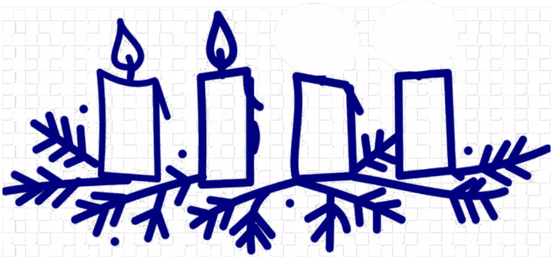 Wednesday Dinner & Advent Program, St - Advent Wreath With Blue Candles (800x375)
