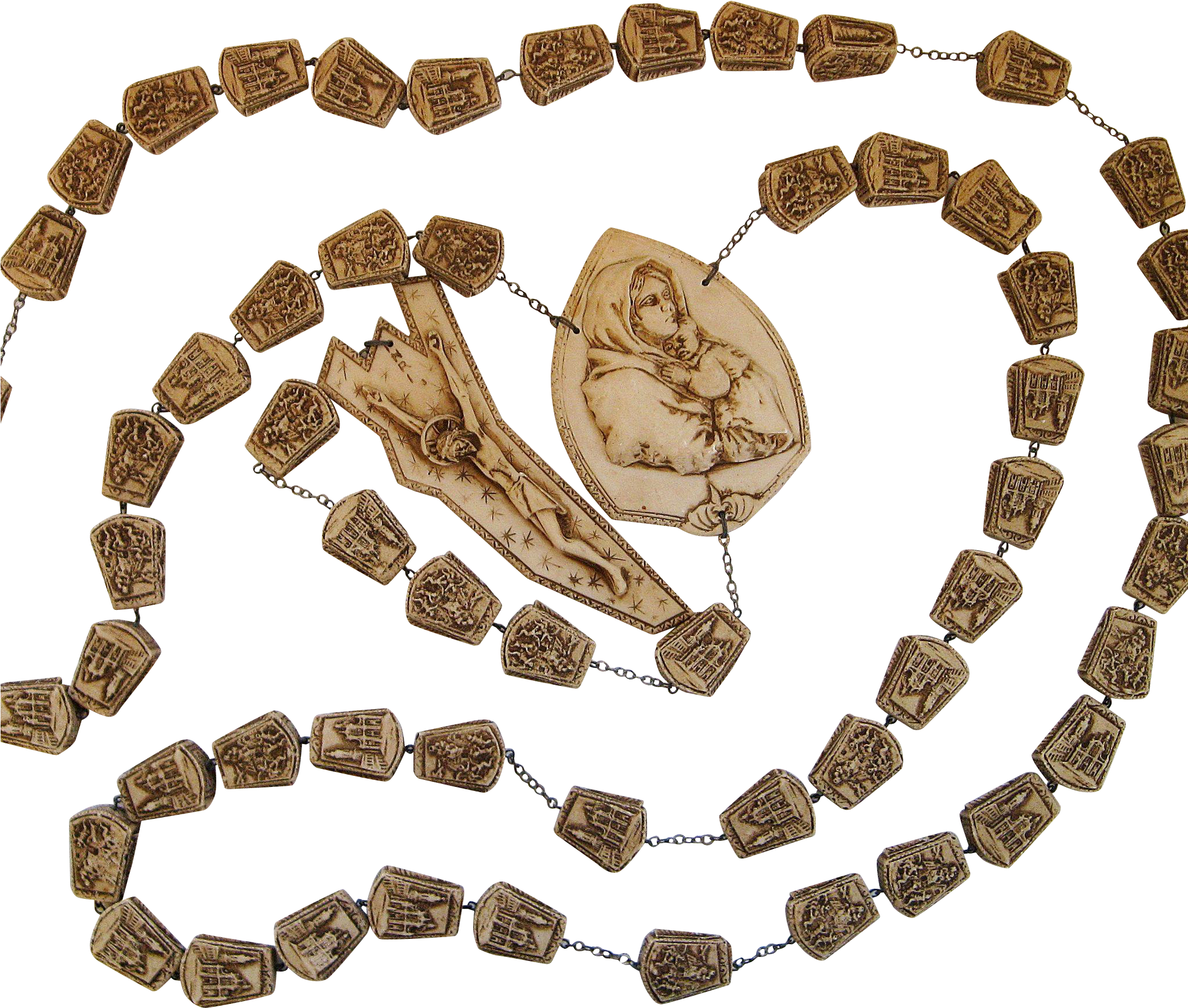 Vintage Large Italy Wall Rosary Beads 72 Inches Madonna - Vintage Large Italy Wall Rosary Beads 72 Inches Madonna (2048x2048)