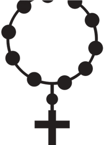 Islam Clipart Beautiful Rosary - Rosary Black And White Clipart (640x480)