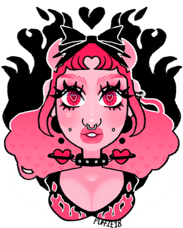 Hot As Hell // My Valentines Illustration For This - Illustration (400x533)
