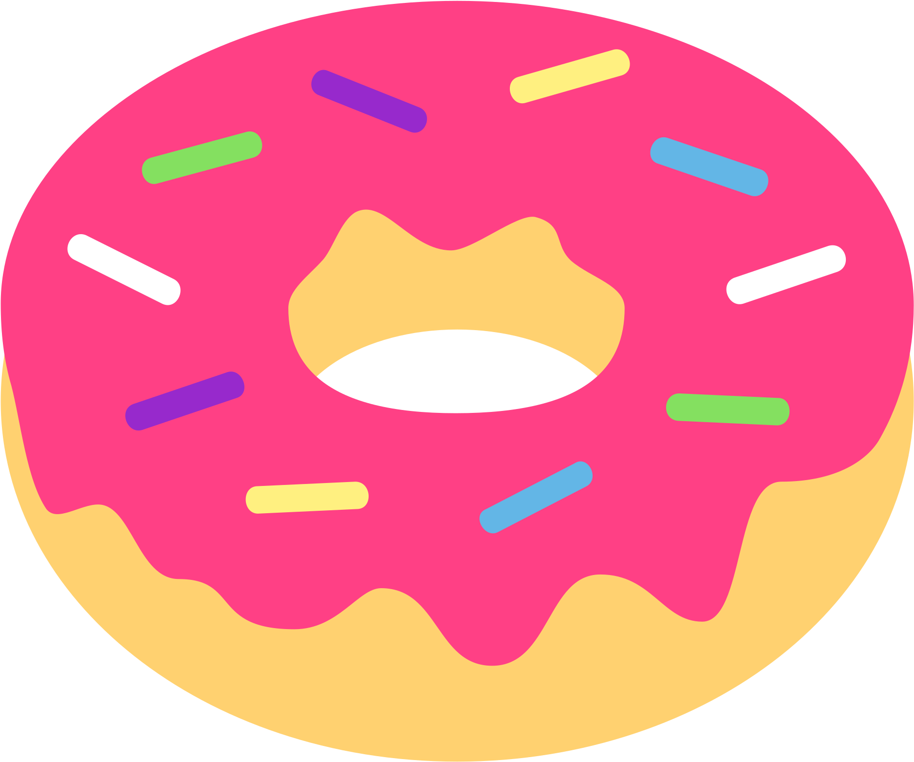 Donut Clipart Svg - Doughnut Emoji (2000x2000)