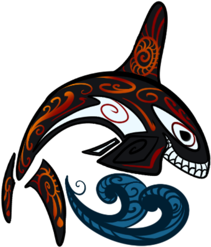 Orca Clip Art Free - Orca Tribal Tattoo (512x512)