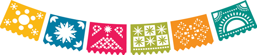 Fiesta Banner Scroll Banner Banner Clipart - Papel Picado Clipart Transparent (850x182)