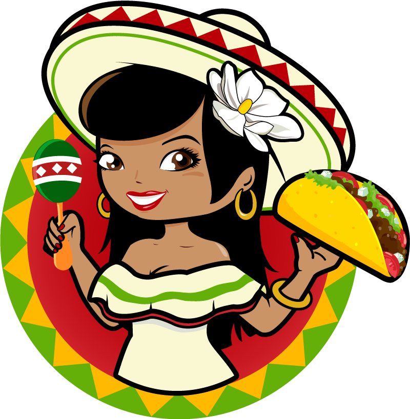 Bowl A Thon Theme - Mexican Woman Cartoon (800x819)