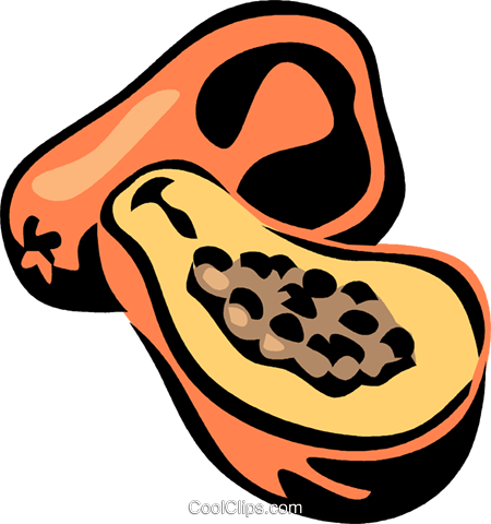 Papaya Clip Art - Papaya Clip Art (450x480)