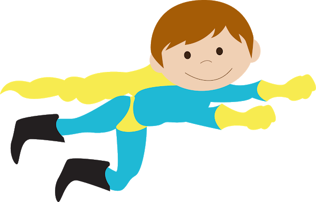 Kids Dressed As Superheros Clip Art - Superhero (620x396)
