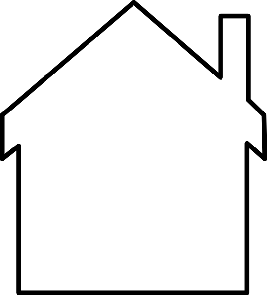 House Outline Clipart Black And White - House Outline Clip Art (540x598)