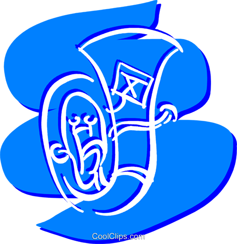 Tubas Royalty Free Vector Clip Art Illustration - Tubas Royalty Free Vector Clip Art Illustration (466x480)