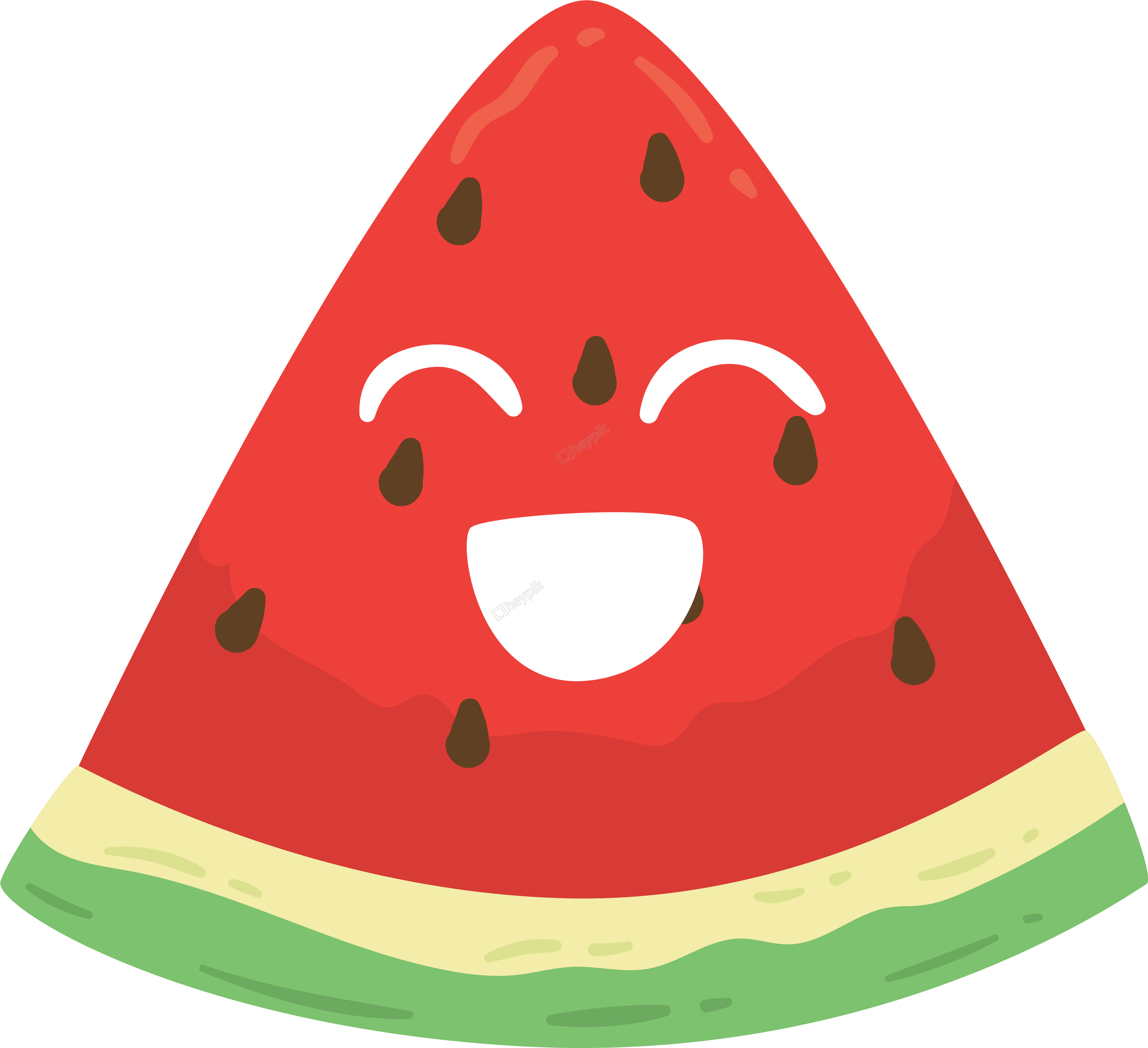 Drawn Watermelon Face - การ์ตูน แตงโม น่า รัก (5139x4313)