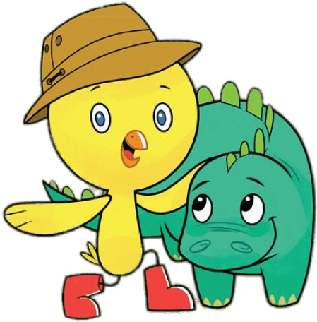 Free Png Download Chirp With His Dinosaur Friend Clipart - Cartoon (481x485)