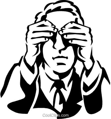 See No Evil Royalty Free Vector Clip Art Illustration - Illustration (447x480)