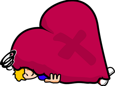 Heart Smothering Man - Smothered Clipart (400x300)