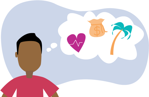Illustration Of A Man With A Thought Bubble - Illustration Of A Man With A Thought Bubble (611x391)