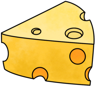 Cheese - Cartoon Cheese Wedge (420x420)