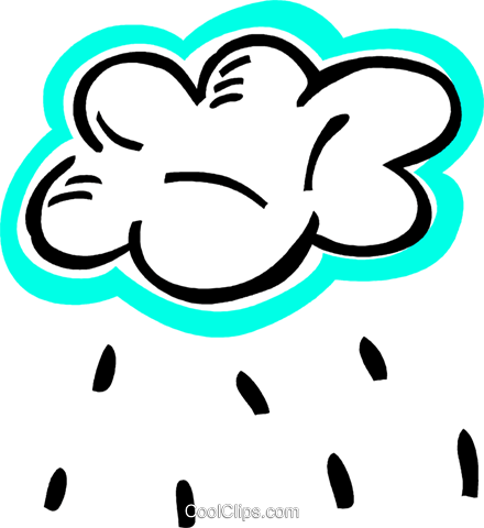 Rain Clouds With Rain Royalty Free Vector Clip Art - Rain Clouds With Rain Royalty Free Vector Clip Art (440x480)