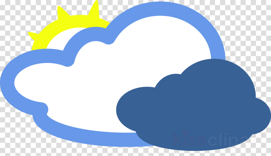 Weather Symbols Cloudy Clipart Weather Clip Art - Heart Clip Art (900x520)