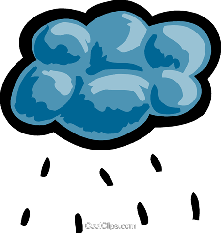 Rain Clouds With Rain Royalty Free Vector Clip Art - Rain Clouds With Rain Royalty Free Vector Clip Art (456x480)