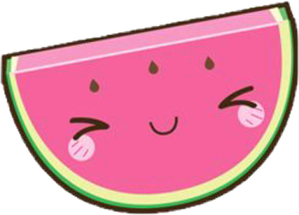 Sticker Sandia Kawaii Report Abuse - Kawaii Watermelon (583x419)