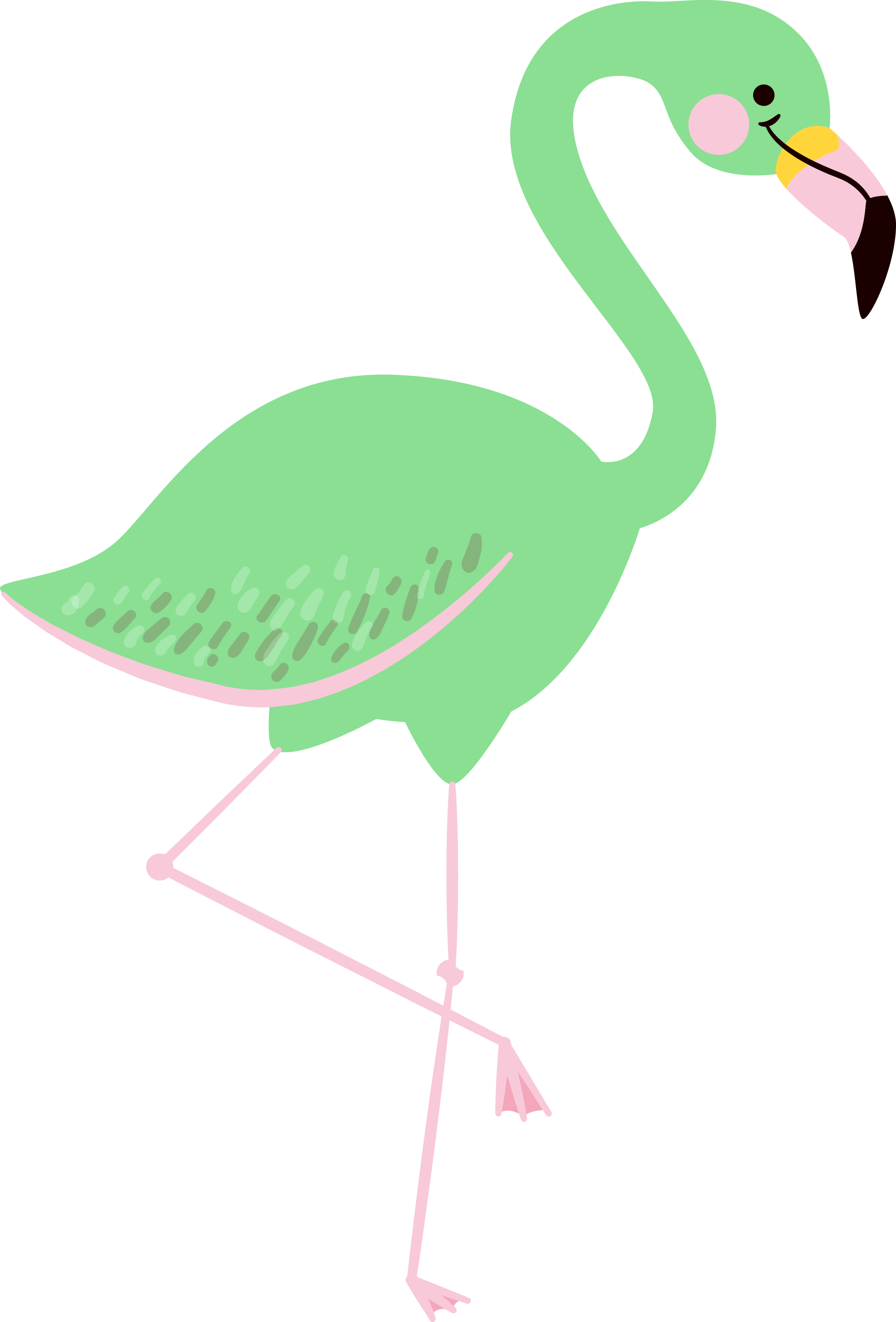 •bananas - - Transparent Flamingo Clip Art (2382x3511)