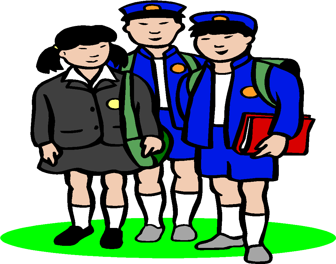 Uniform Clipart Student Partner - Cartoon (1128x886)