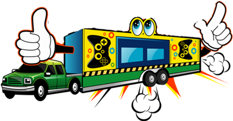 Whether It's A Birthday Party, Corporate Events, School - Game Truck Cartoon (781x412)