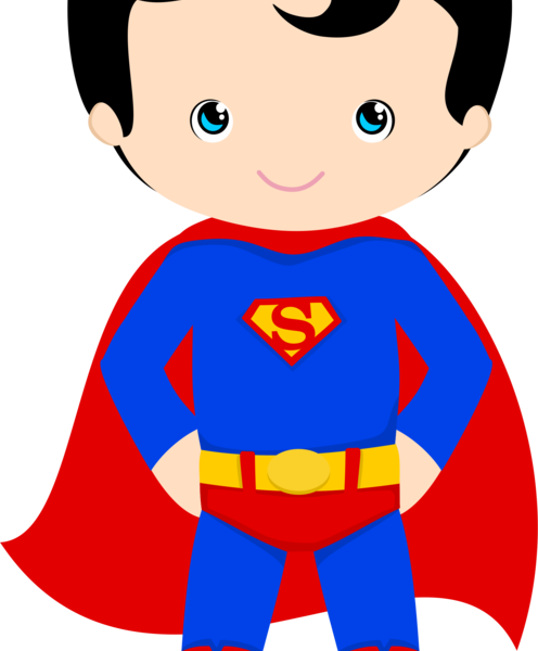 Superman Cartoon For Toddlers Luh Happys Profile Minus - Superman Clipart Png (496x600)