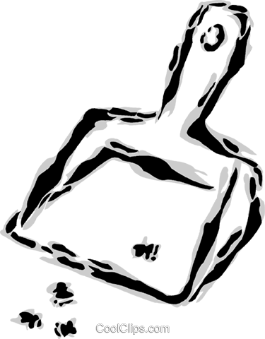 Dustpan Royalty Free Vector Clip Art Illustration - Dustpan Royalty Free Vector Clip Art Illustration (375x480)