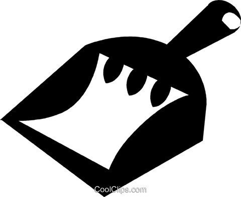 Dustpan Royalty Free Vector Clip Art Illustration - Sign (480x393)