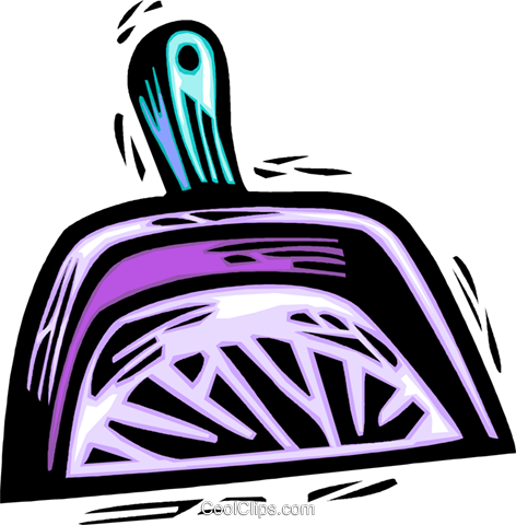 Dustpan Royalty Free Vector Clip Art Illustration - Brooms (472x480)