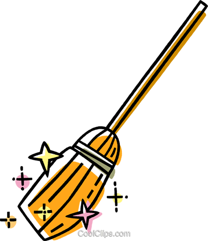 Broom Royalty Free Vector Clip Art Illustration -vc033488 - Broom Clip Art (413x480)