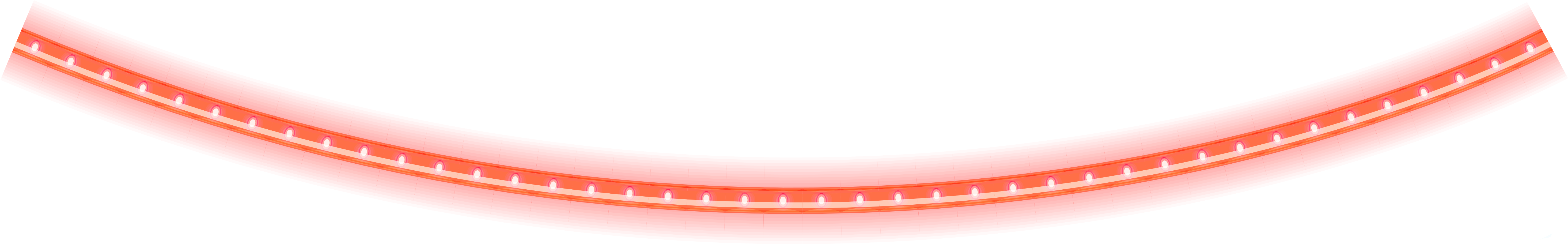 Red Christmas Tube Clipart - Glowing Red Line Png (5952x1224)