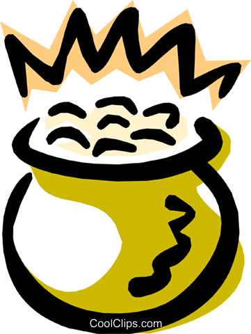 Pot Of Gold Royalty Free Vector Clip Art Illustration - Pot Of Gold Royalty Free Vector Clip Art Illustration (361x480)