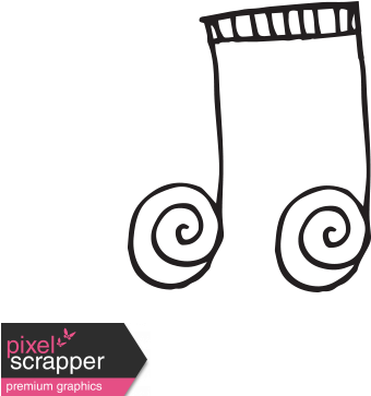 Art Class Music Doodle Music Note 5 Template Graphic - Music Notes Doodle Png (456x456)