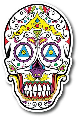 Vinyl Sticker Stickers Pinterest Brighten Up Any - Customize Transfer Caveira Mexicana (600x600)