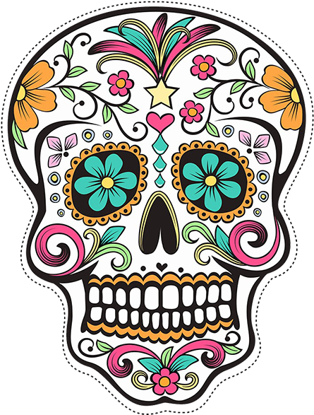 How To Draw Mexican - Easy Day Of The Dead Masks (471x600)