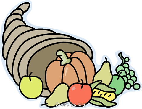 Cornucopia Royalty Free Vector Clip Art Illustration - Food Security Poster Drawing (480x366)