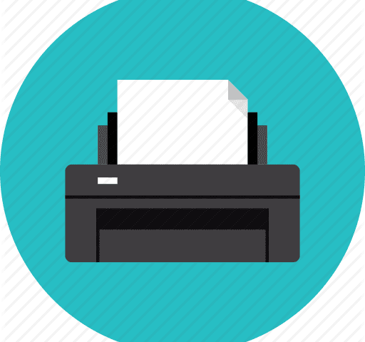 Print Icon Flat Design (512x480)