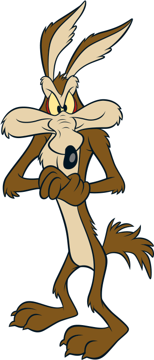 Roadrunner Clipart Warner Brothers - Wile E Coyote Png (600x748)