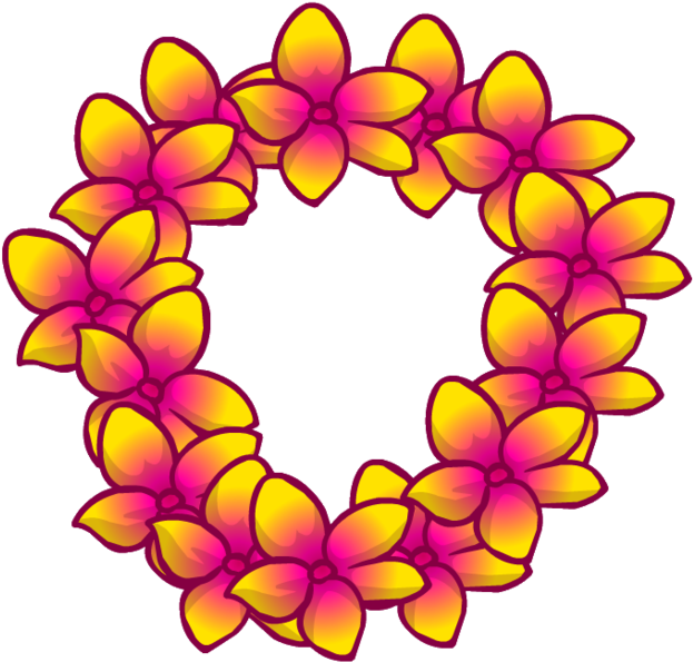 Lei Day Hawaii Clip Art - Hawaiian Lei Clipart (632x600)