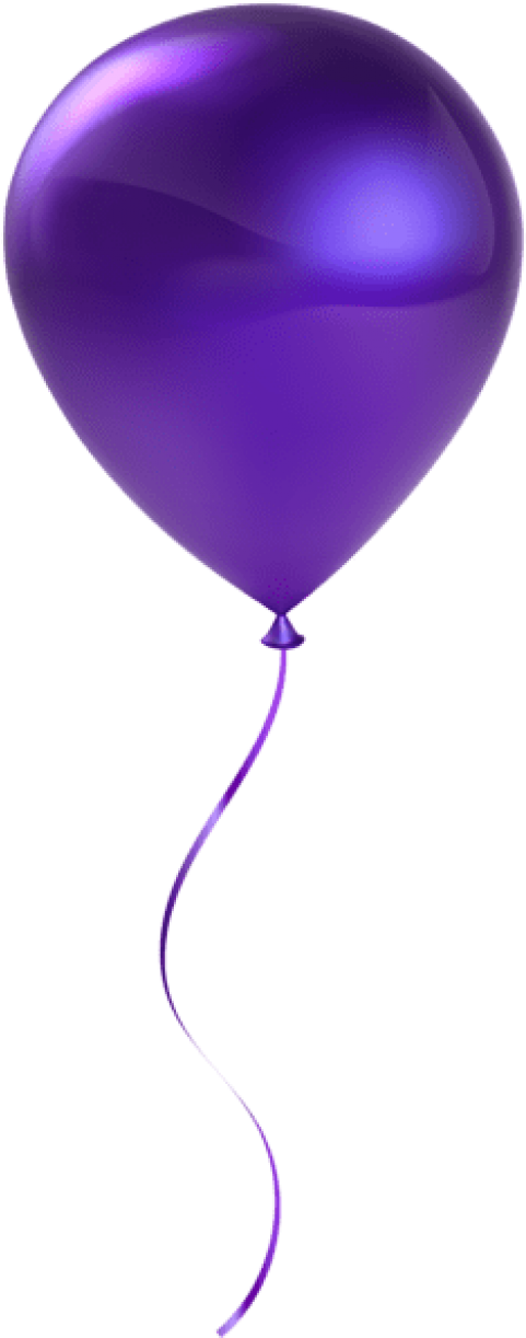 Free Png Download Single Purple Balloon Transparent - Clip Art Purple Balloon (480x1231)