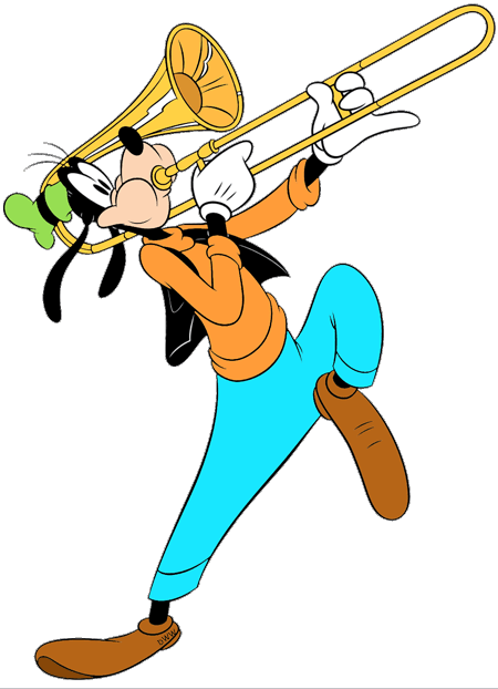 Pin Swing Band Clip Art - Trumpets Playing Clip Art (450x622)