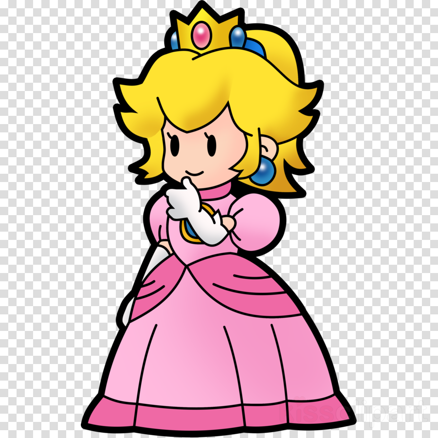 Paper Mario Peach Png Clipart Super Princess Peach - Indian Rupee Sign Png (900x900)